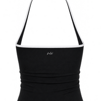 Two tone Scoop Halter Top