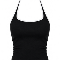 Two tone Scoop Halter Top