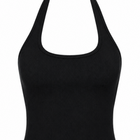 SOFT BLACK HALTER TOP