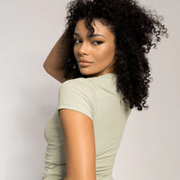 BASICS CLUB. TIGHT TEE PASTEL GREEN / ECO-FRIENDLY