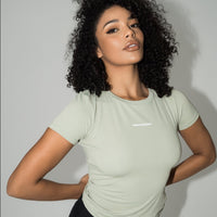 BASICS CLUB. TIGHT TEE PASTEL GREEN / ECO-FRIENDLY