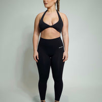 BASICS CLUB. BLACK LEGGINGS SEAMLESS FRONT