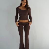 SOFIA BROWN FLARE PANT