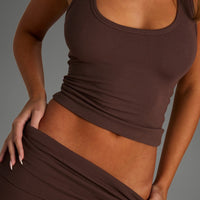 SOFT BROWN MAXI SKIRT