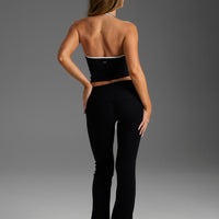 COMFORT BLACK FOLD OVER FLARE LEGGING
