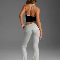 COMFORT GREY FOLDOVER FLARE LEGGINGS 8TH RESTOCK