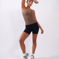 YOURS ONLY CARAMEL BROWN TANK