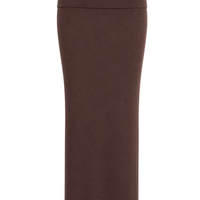 SOFT BROWN MAXI SKIRT