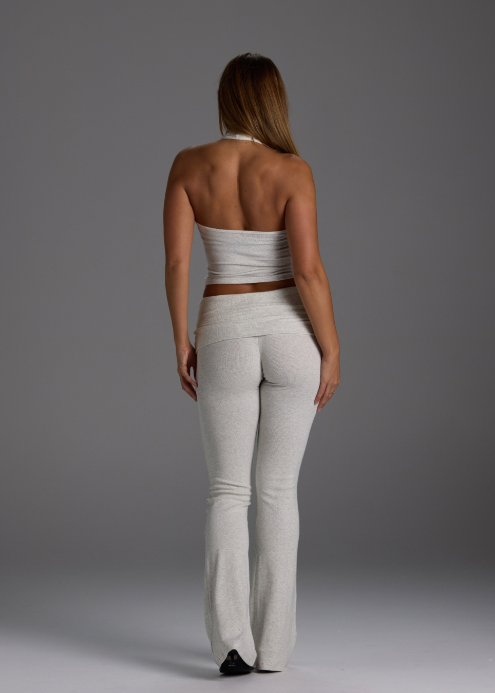COMFORT GREY FOLDOVER FLARE LEGGINGS 8TH RESTOCK