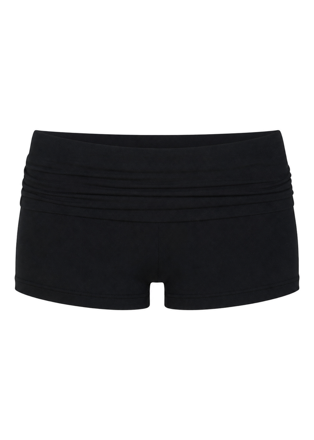 SOFT BLACK FOLD-OVER SHORT