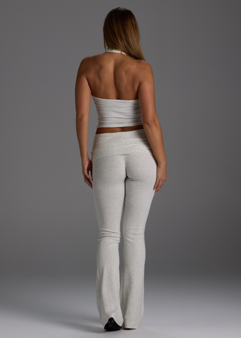COMFORT GREY FOLDOVER FLARE LEGGINGS 8TH RESTOCK