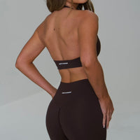 SOFT INVISIBLE SCRUNCH BIKER SHORTS BROWN