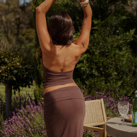 SOFT MAXI SKIRT BROWN PRE-ORDER