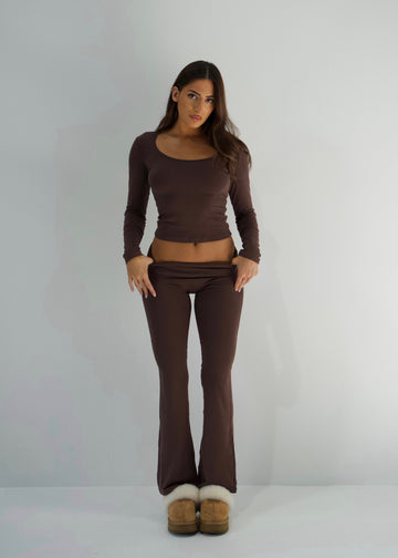 SOFIA BROWN FLARE PANT