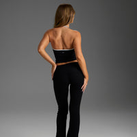 COMFORT BLACK FOLD OVER FLARE LEGGING
