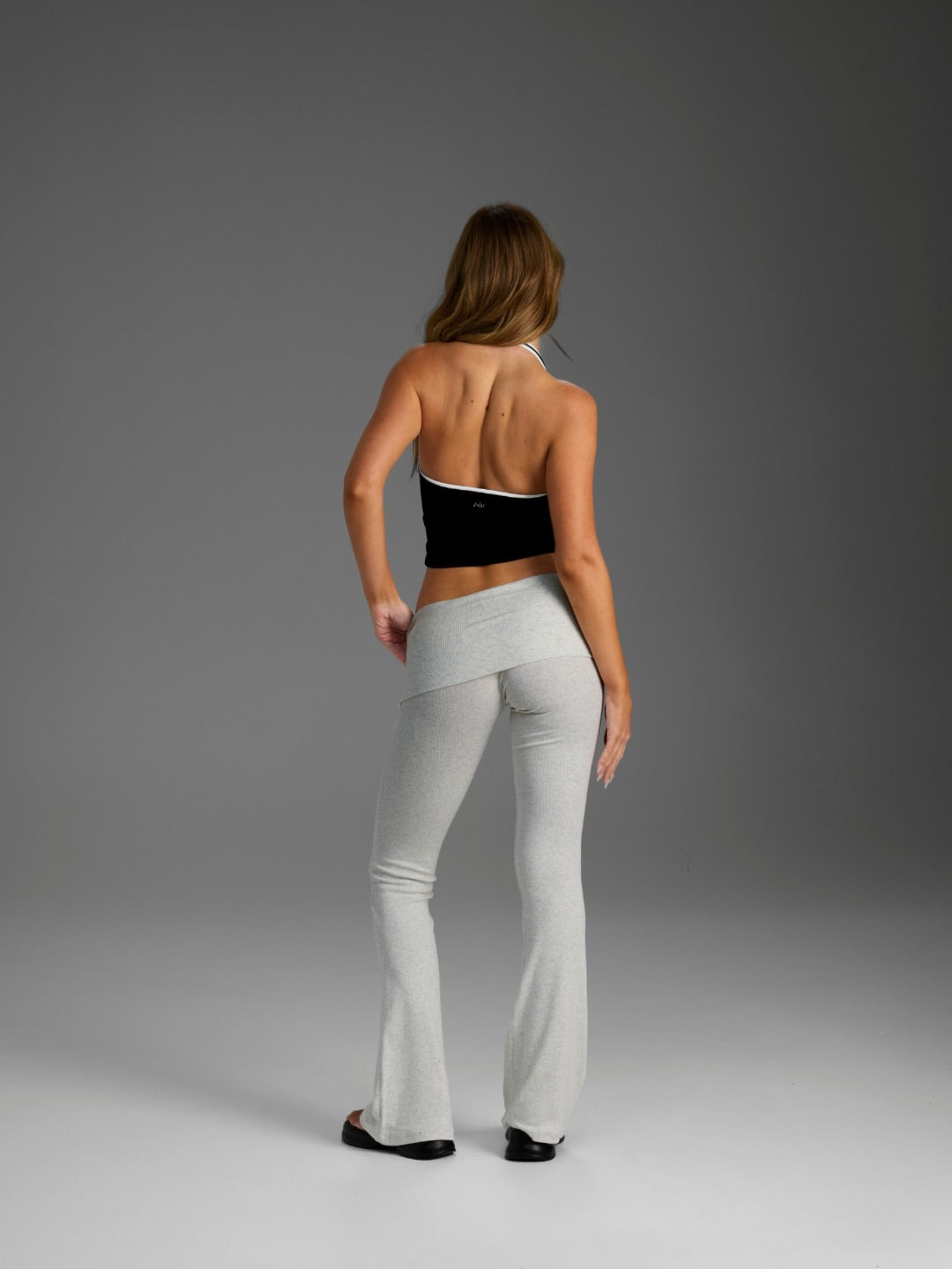COMFORT GREY FOLDOVER FLARE LEGGINGS 8TH RESTOCK